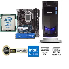 TEROS - COMPUTADORA DE ESCRITORIO CORE I5 3470 8GB RAM 250 GB SSD M2