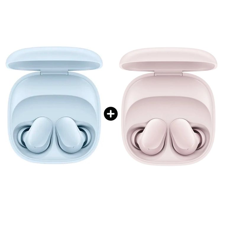 Combo x2 Audífonos Bluetooth Redmi Buds 6 Play 36hrs - Rosado + Azul