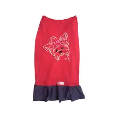 PRETTY CAN - Vestido de algodón para perros - Talla 4 - Coral