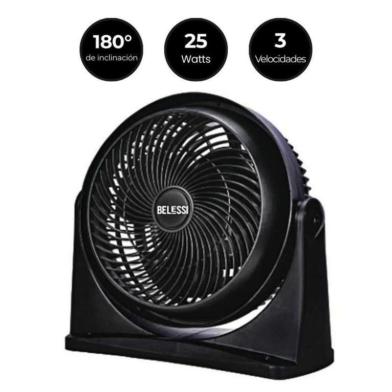Ventilador de Mesa y Pared Silencioso 10" 25W 3 Velocidades