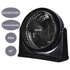 BELESSI - Ventilador de Mesa y Pared Silencioso 10" 25W 3 Velocidades