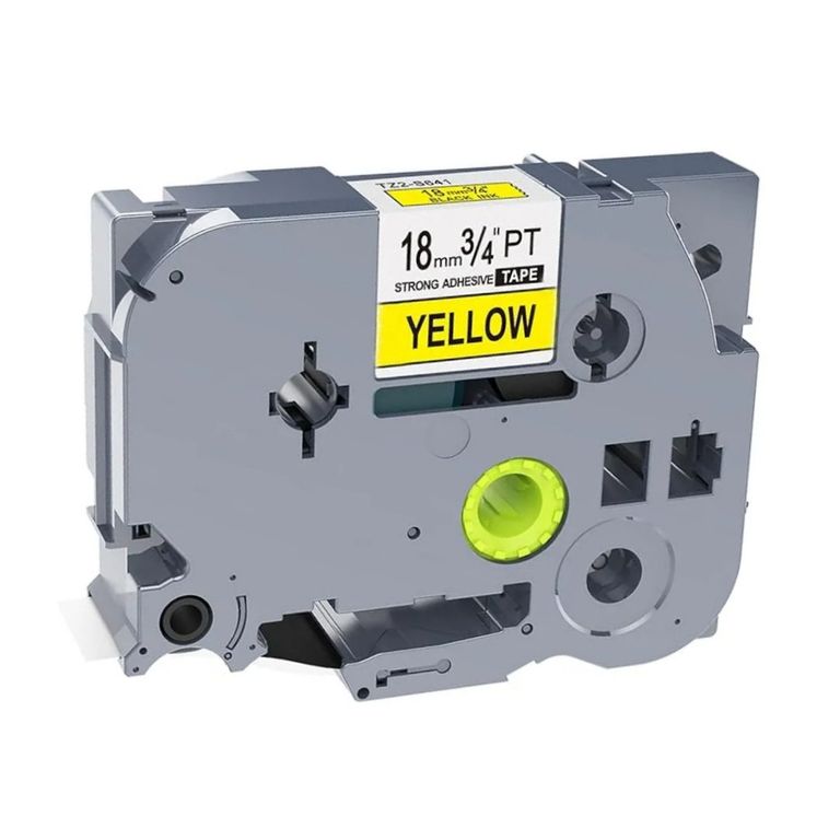 CINTA BROTHER COMPATIBLE Tz2-S641 18MM LETRA NEGRO SOBRE AMARILLO