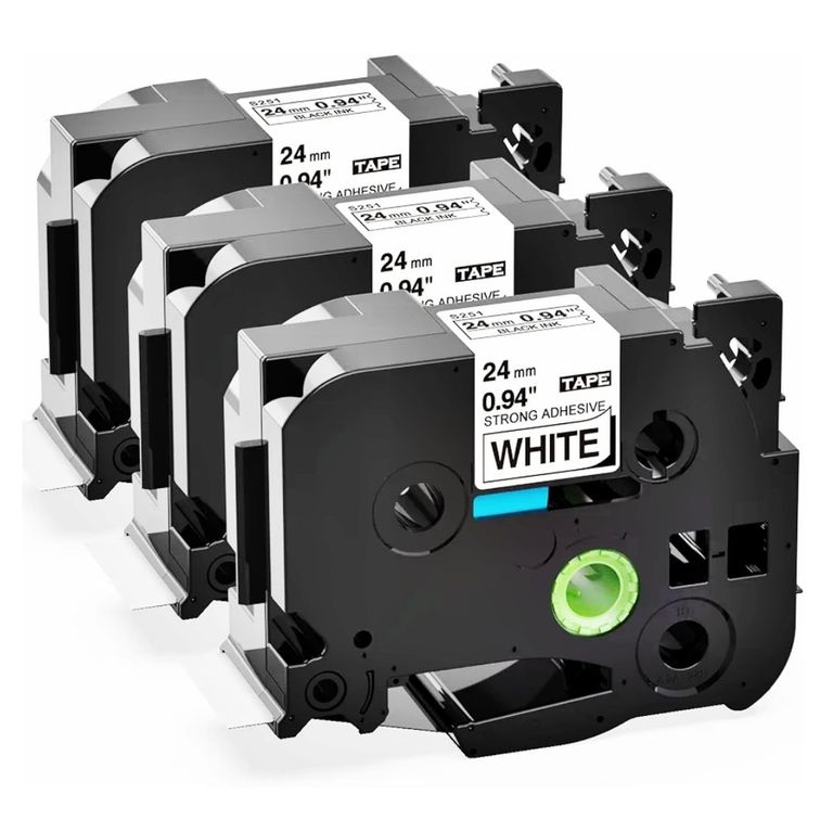 CINTA BROTHER COMPATIBLE TZ2-S251 24MM LETRA NEGRO SOBRE BLANCO