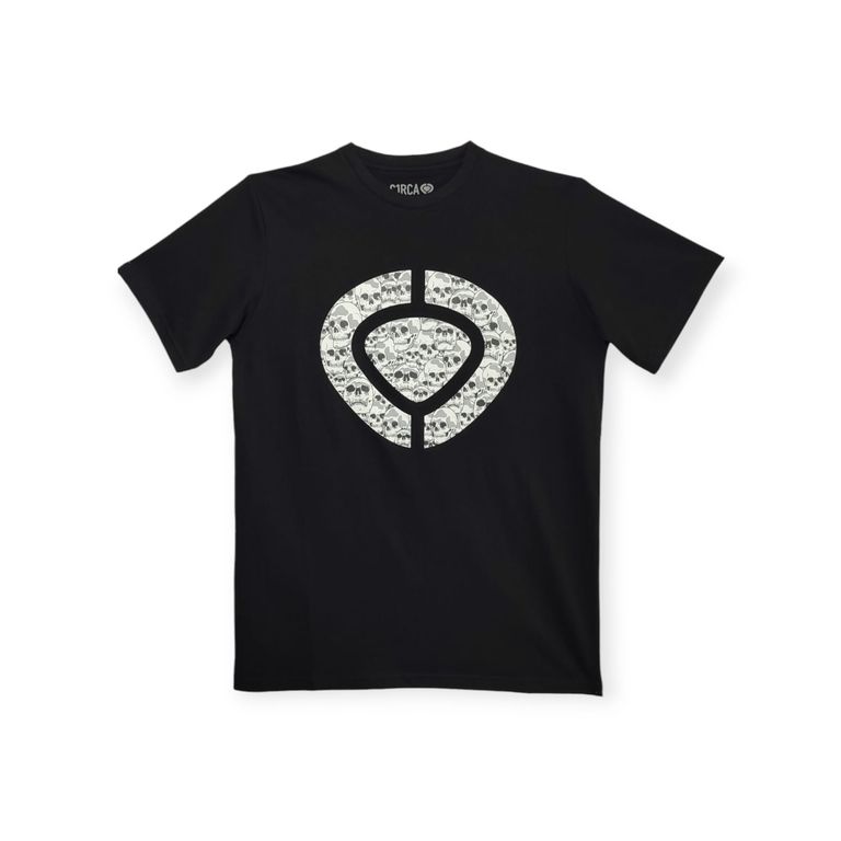 POLO ICON SKULL MANGA CORTA PARA HOMBRE-NEGRO