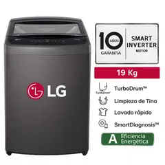 LG - LAVADORA 19 KG CARGA SUPERIOR TURBODRUM WT19BVTB NEGRO