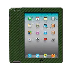 GENERICO - Skin adhesivo fibra de carbono Verde para Ipad 2