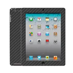 GENERICO - Skin adhesivo fibra de carbono Gris para Ipad 2