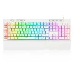 REDRAGON - Teclado Gamer Membrana Shiva K512w Rgb Blanco español