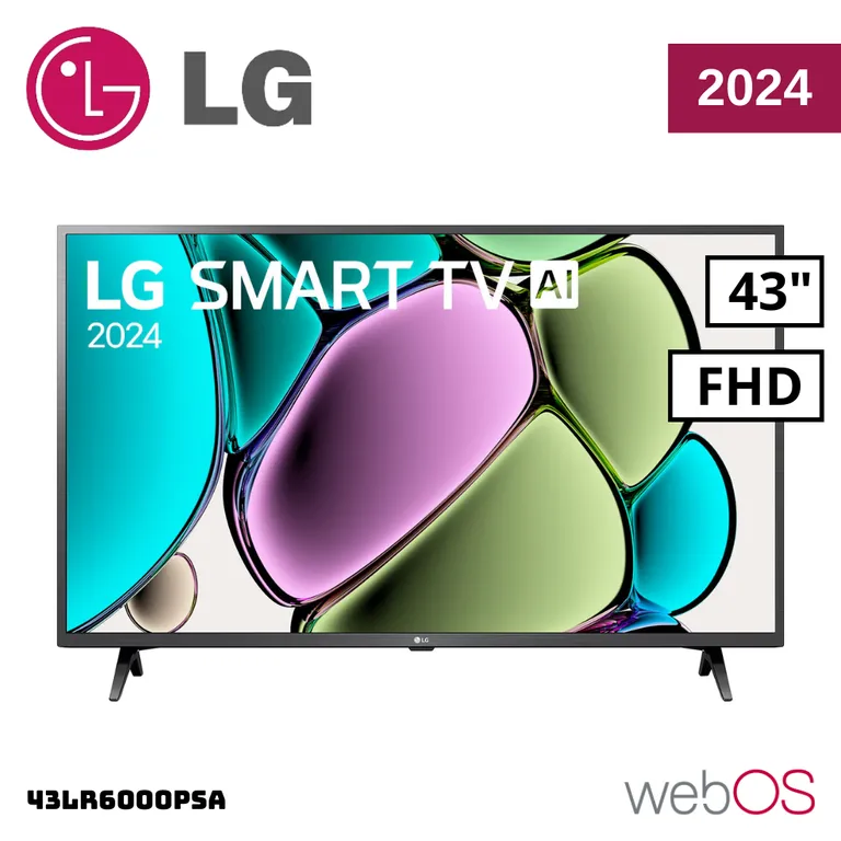 TELEVISOR 43 SMART TV THINQ AI WEBOS HUB FHD LED 2024 - 43LR6000PSA