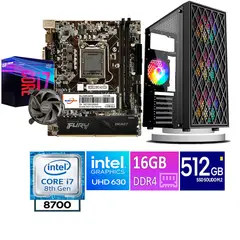HALION - COMPUTADORA DE ESCRITORIO CORE I7 8700 16GB RAM 512 GB SSD M2