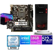 HALION - COMPUTADORA DE ESCRITORIO  CORE I7 8700 16GB RAM 512 GB SSD M2