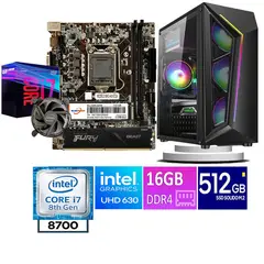 INTEL - COMPUTADORA DE ESCRITORIO CORE I7 8700 16GB RAM 512 GB SSD M2