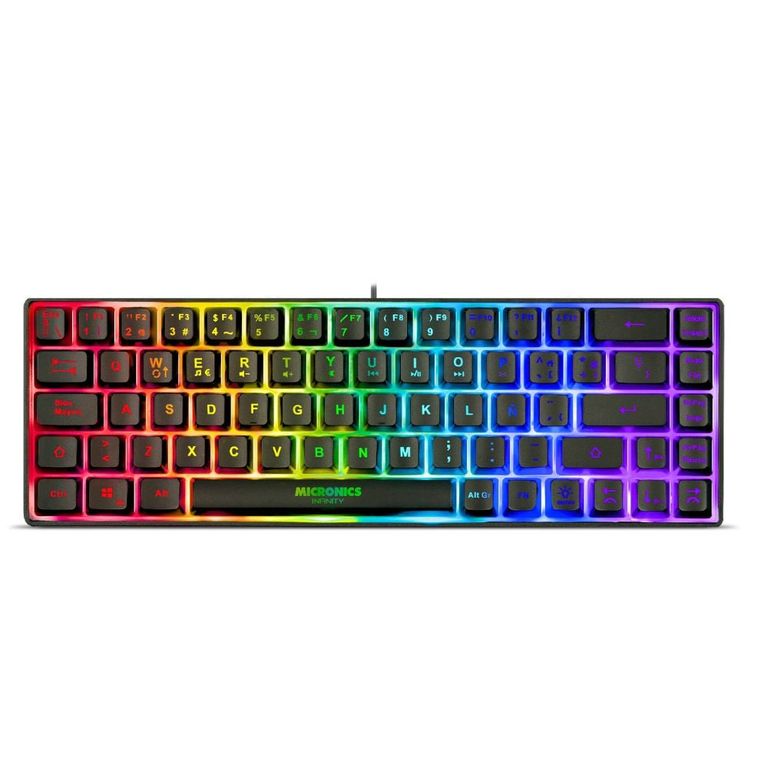 Teclado Gamer Semi Mecánico Infinity Luces Led Rgb