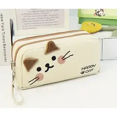 GENERICO - Cartuchera Kawaii Diseño Gatito 2 Compartimientos