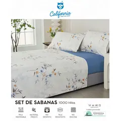 VENEZIA - Juego de sábanas VICENZA 2 plazas - 100% Algodón