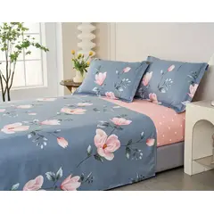 VENEZIA - Juego de sábanas VICENZA 2 plazas - 100% Algodón