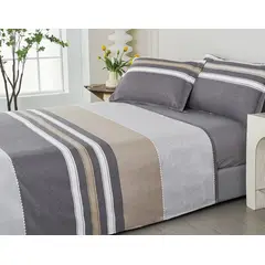 VENEZIA - Juego de sábanas VICENZA 2 plazas - 100% Algodón