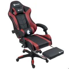 DREIZT - Silla Gamer Ergonómica Shine Series Rojo Jam Posapies Reclinabl