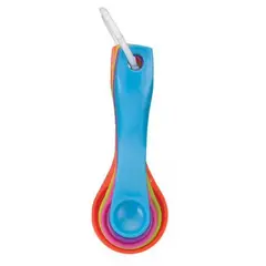 GENERICO - Kit de 5 cucharas medidoras de colores con anillo