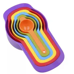 GENERICO - Tazas Cucharas Medidoras 6pz Multicolor