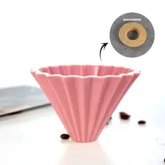 GENERICO - Dripper Modelo Origami Rosa + 50 Filtros