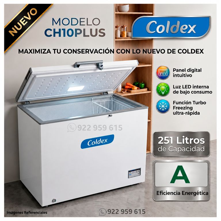 Congeladora 251LT CH10PLUS Blanco - Modelo Nuevo