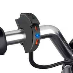 GENERICO - Cargador Para Moto USB C y USB Carga Rapida Acoplable al Timon