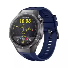 GENERICO - CORREA DE SILICONA RELIEVE PARA HUAWEI WATCH GT5 PRO 46 mm AZUL MARINO