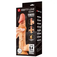 PRETTY LOVE - VIBRADOR REALISTA 94”- SLIDING SKIN 24 CM