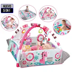 DOUX BEBE - Gimnasio Musical 5 en 1 con Pelotas Rosado