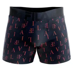 FILA - Bóxer Estampado Let Azul Marino