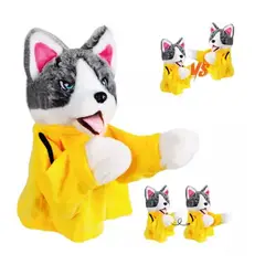 GENERICO - JUGUETE PELUCHE DE PERRO HUSKY BOXEADOR