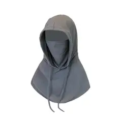 GENERICO - PASAMONTAÑA BANDANA CON CAPUCHA PROTECCIÓN UV GRIS