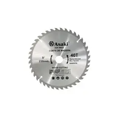 ASAKI - Disco Sierra para Madera 9" (230mm) 40 Dientes Kamasa