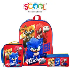 SCOOL - SET MOCHILA RANGER OFICIO 3D SONIC