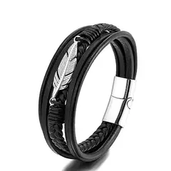 GENERICO - PULSERA HOMBRE CUERO ELEGANTE