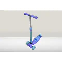 GENERICO - SCOOTER REFORZADO COLOR CELESTE Y LILA INSPIRADO EN FROZEN