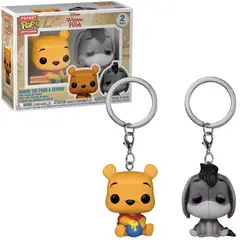FUNKO - Llaveros Winnie the Pooh y Eeyore - Pocket Keychain Disney