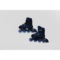 OKA - PATINES NEGRO Y AZUL MARCA ENCIENDE LUCES TALLA M 34-37