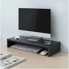 GENERICO - Soporte Elevador de Monitor Ergonómico para Escritorio Negro 52 CM
