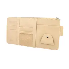 GENERICO - Organizador visera automovil porta gafas y objetos - crema