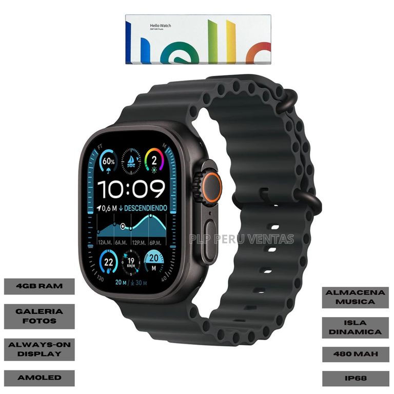 Smartwatch Hello 3 Plus 2Gene Amoled Ip68 BlackNe