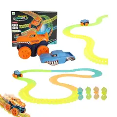 GENERICO - Set de Pista Didáctica Flexible Neón 102 Piezas con Carro Todo Terreno - 102 pcs