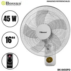 BOSKO - Ventilador de Pared Bossko con Control Remoto 16 Pulgadas BK-8450PD