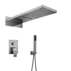 XM - MEZCLADORA MONOCOMANDO PARA DUCHA SATINADO DOBLE SALIDA MT020D5502