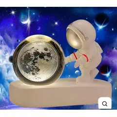 GENERICO - ESFERA CRISTAL LÁMPARA LUZ LED MULTICOLOR 3D ASTRONAUTA ADORNO DECORATIVO