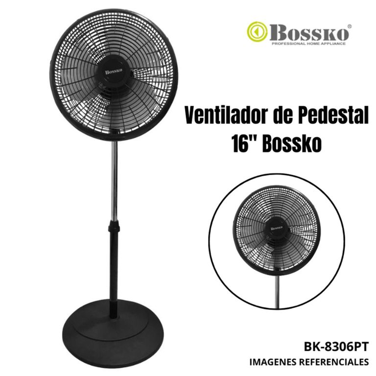 VENTILADOR 16” PEDESTAL negro