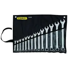 STANLEY - Llaves mixtas combinadas 14 piezas, con funda 86-081