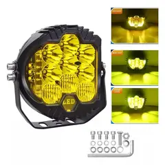 JEF - Faro Led Forcé 6.5Pulg Con DRL Ámbar 90W 1pcs