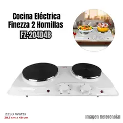 FINEZZA - Cocina Electrica de 2 Hornillas - FZ204D4B